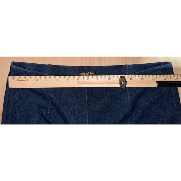 Holland Ave Sammy Denim Ankle Pants 14 (30x28.5) Dark Wash Straight Leg Pull On - Picture 7 of 9